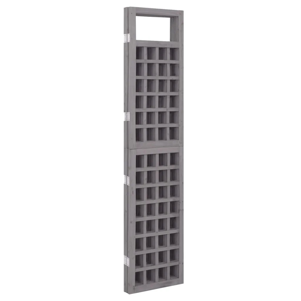 Divisorio a 4 Pannelli in Legno di Abete Grigio 161x180 cm 316487
