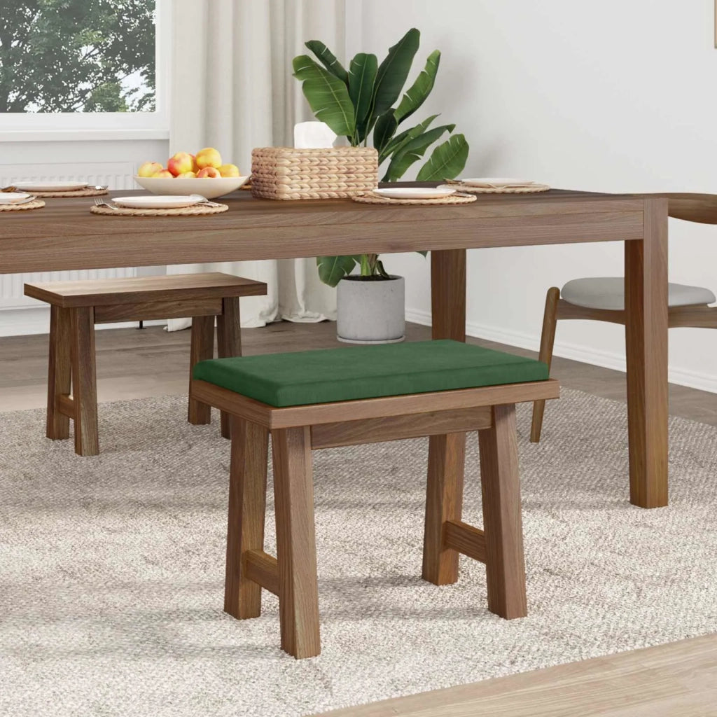 Cuscino per panchina corduroy Verde Scuro Profondità 35 cm 42043217