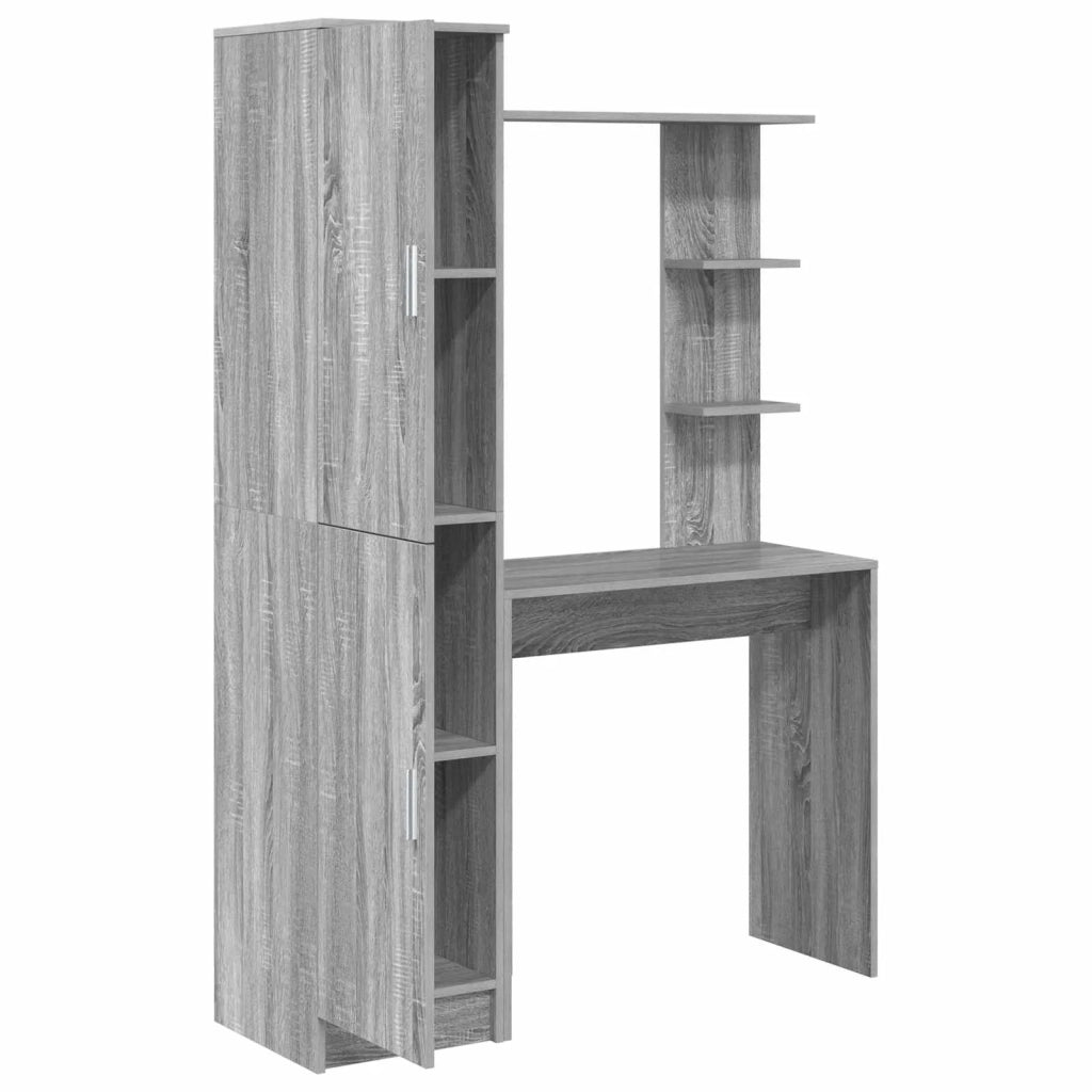 Scrivania | Tavolo da Ufficio 2 pz Grigio Sonoma