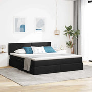 Letto con contenitore e materasso Nero 160 x 200 cm 3370457