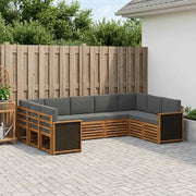 Set divano sezionale con cuscino 7 pcs Naturale e Antracite