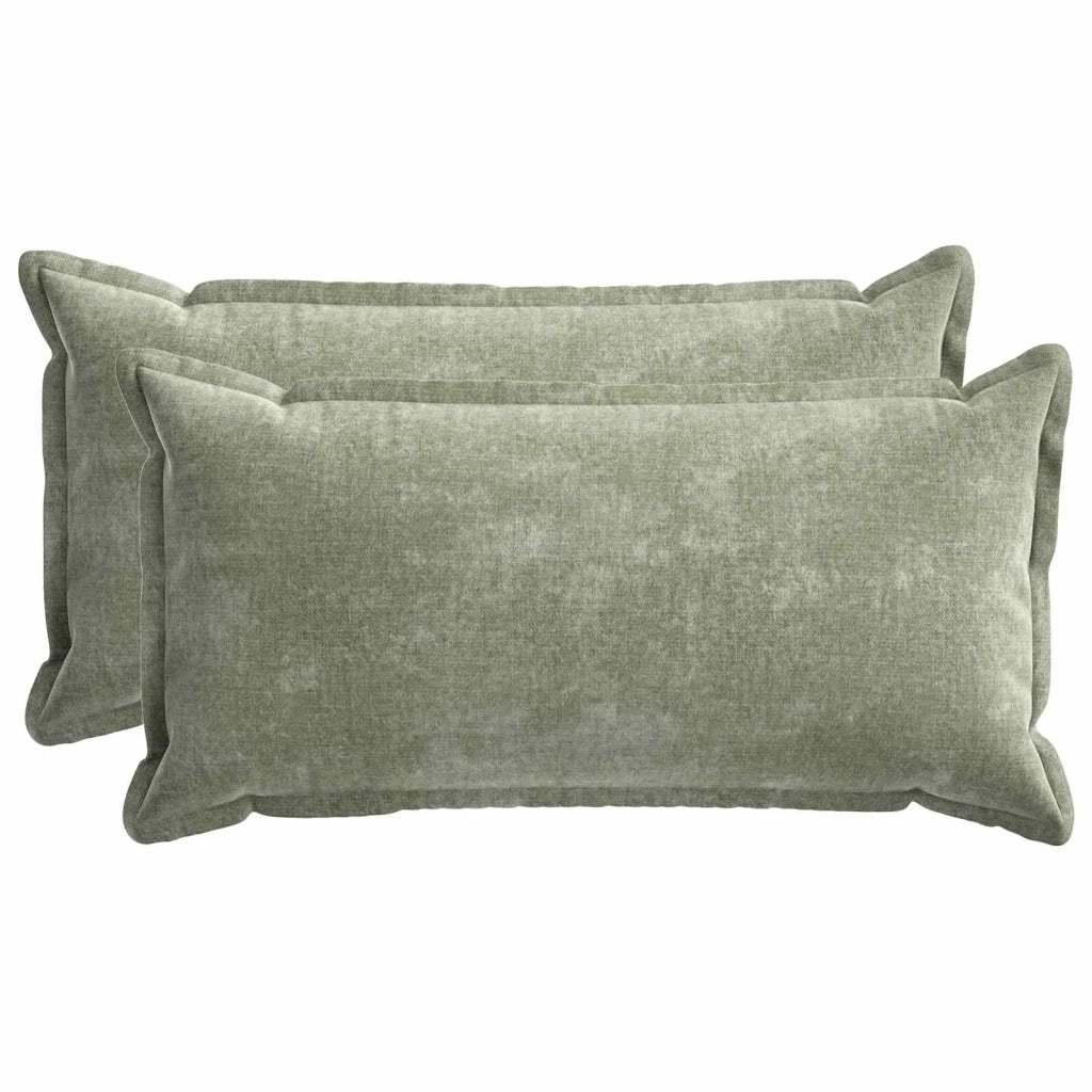 Federa 2 pz HOUTEN Verde 40 x 80 cm Tessuto Chenille 918235