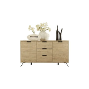 Buffet a 2 porte e 3 cassetti, Collezione SHOW, colore rovere chiaro