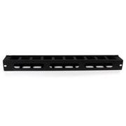 Startech.com pannello gestione cavi 1u orizzontale per armadi rack 19" - pannello passacavi orizzontale con fessure e coperchio - sistema di gestione cavi/canalina per rack 19 pollici - CMDUCT1UX