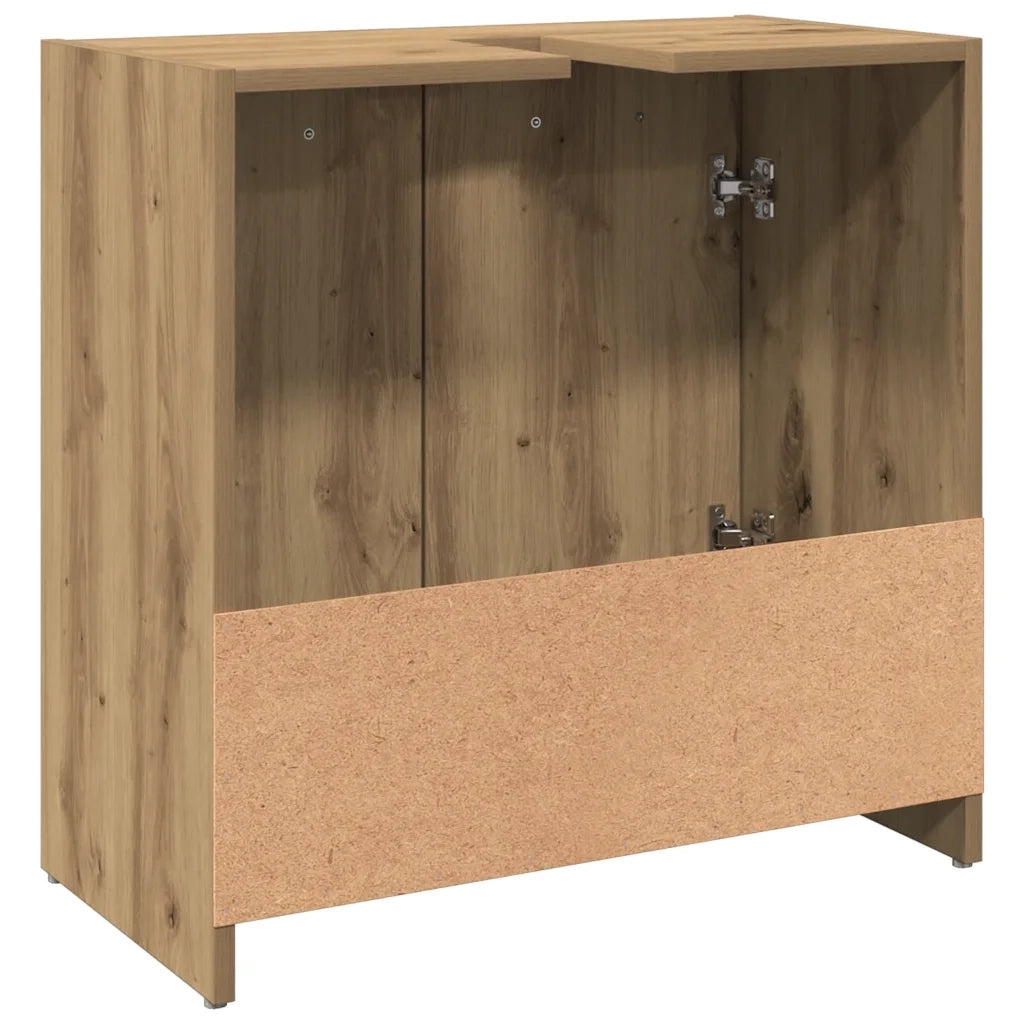Mobile Lavabo | Armadio Lavabo Bagno Rovere Artigianale Legno Multistrato