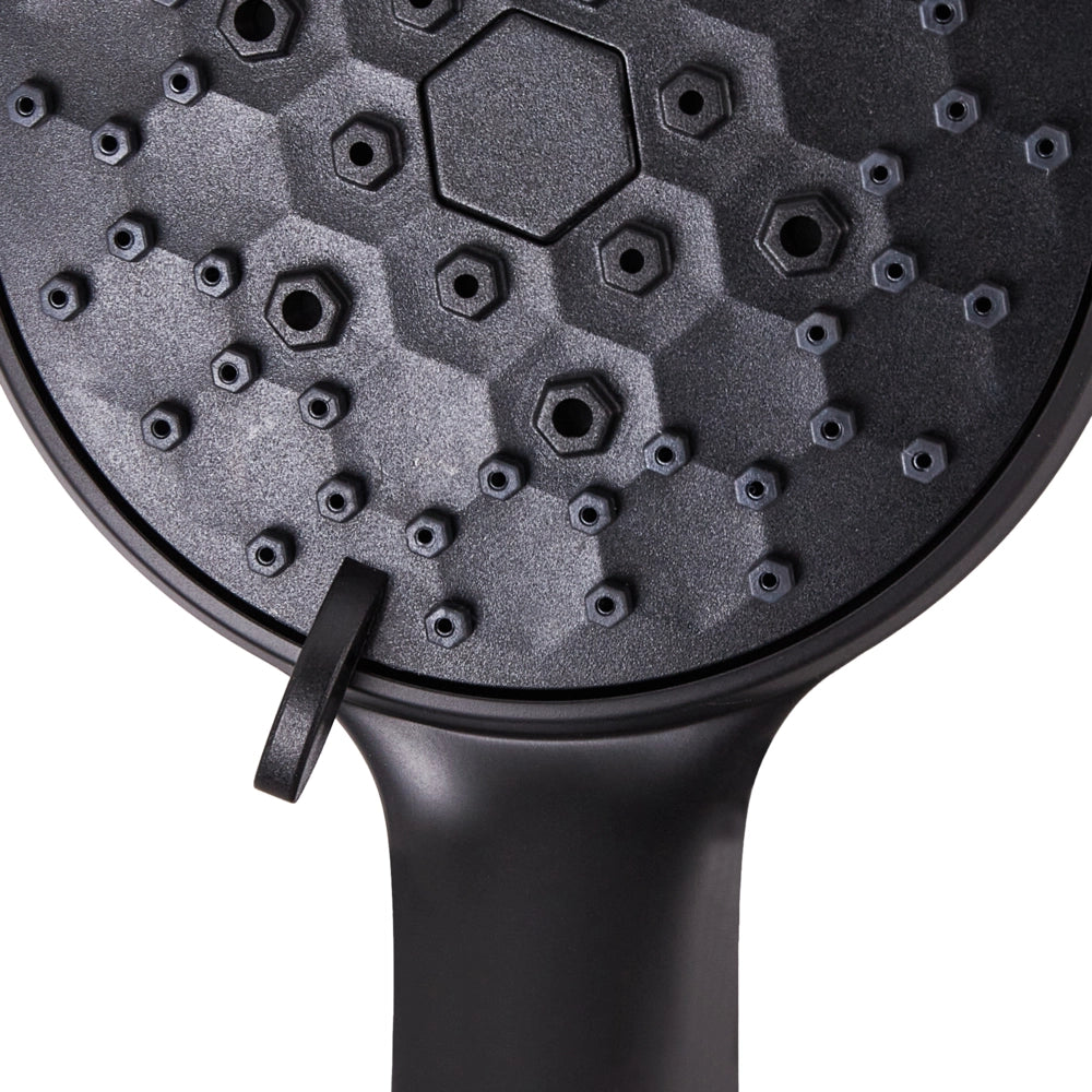 Set doccia con tubo flessibile 3 modalità di spruzzo Metallo nero classico moderno