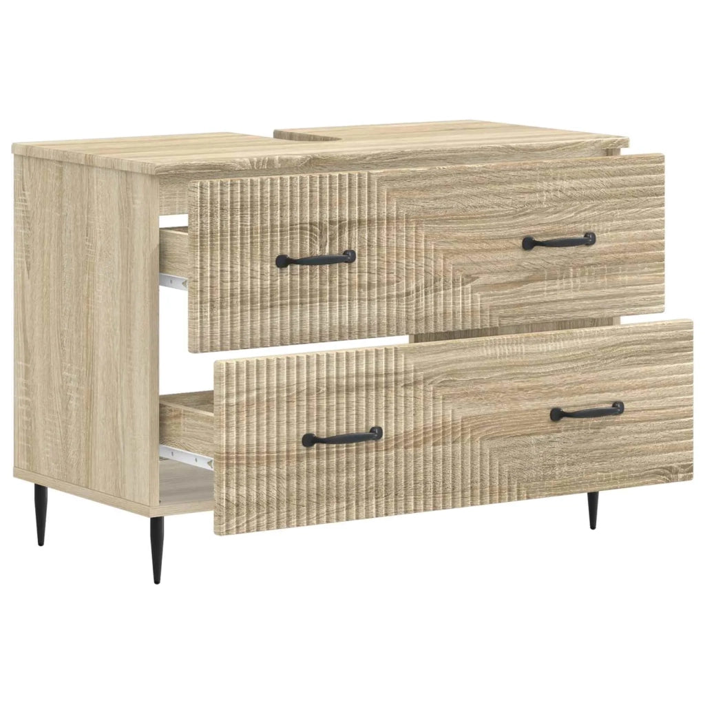 Armadio per Lavabo da Bagno HAARLEM Rovere Sonoma 896797