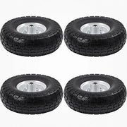 4 x ruota in PU, cerchione, diametro x B 255 x 80 mm, 4,10/3,50-4, anello in acciaio 16 mm, impermeabile, resistente alle abrasioni, ruota di scorta per carrello da trasloco, pneumatici per carrello da trasloco