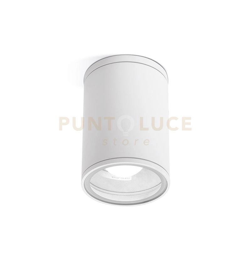 GES1001- PLAFONIERA ALLUMINIO BIANCO 1 LUCE ATTACCO E27 IP65