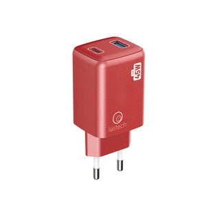CARICATORE GAN 45W ROSSO USB-C/USB-A CAVO USB-C/USB-C- LOSTECH- 1,0 pz