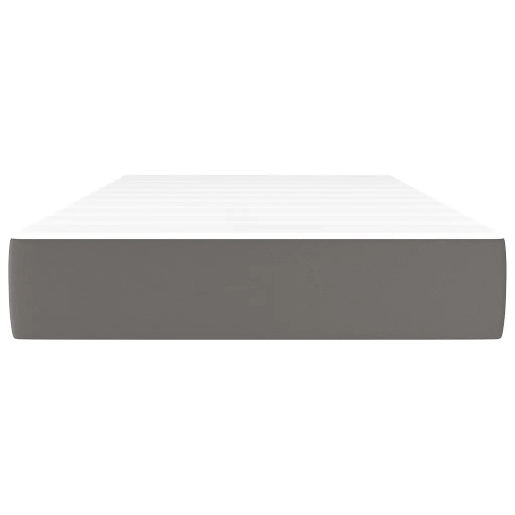 Materasso a Molle-Materasso per letto Grigio 90x200x20 cm in Similpelle