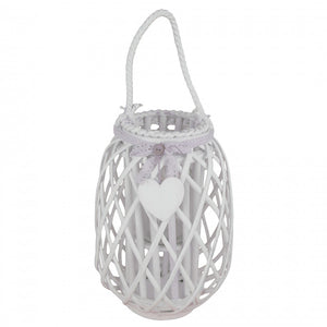 Lanterna Lison   in Vimini Bianco
