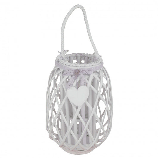 Lanterna Lison   in Vimini Bianco