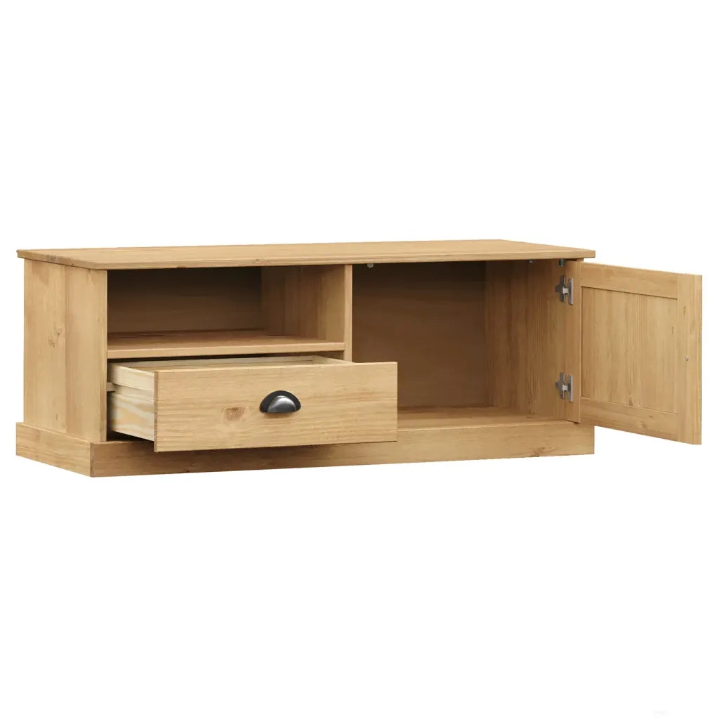 Mobile Porta TV VIGO 106x40x40 cm in Legno Massello di Pino 353175