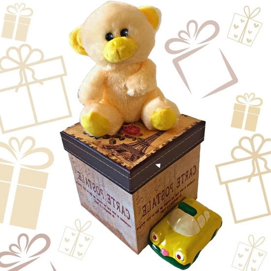 Pompon di birra 16 cm + poliziotto di ceramica contenitore per risparmiare idea regalo per bambina compleanno