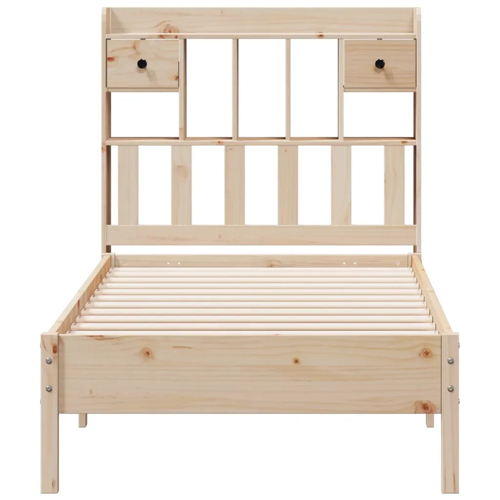 Letto Libreria senza Materasso 90x200 cm Legno Massello Pino 3322918
