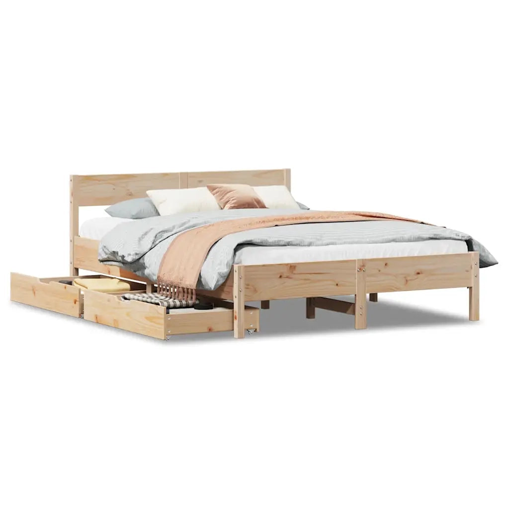 vidaXL Letto senza Materasso 120x190 cm in Legno Massello di Pino