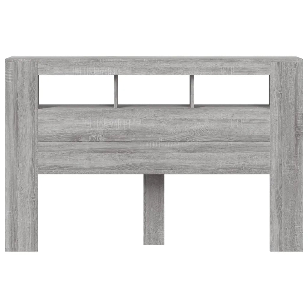 Testiera | Testata LED Grigio Sonoma 160x18,5x103,5 cm Legno Multistrato