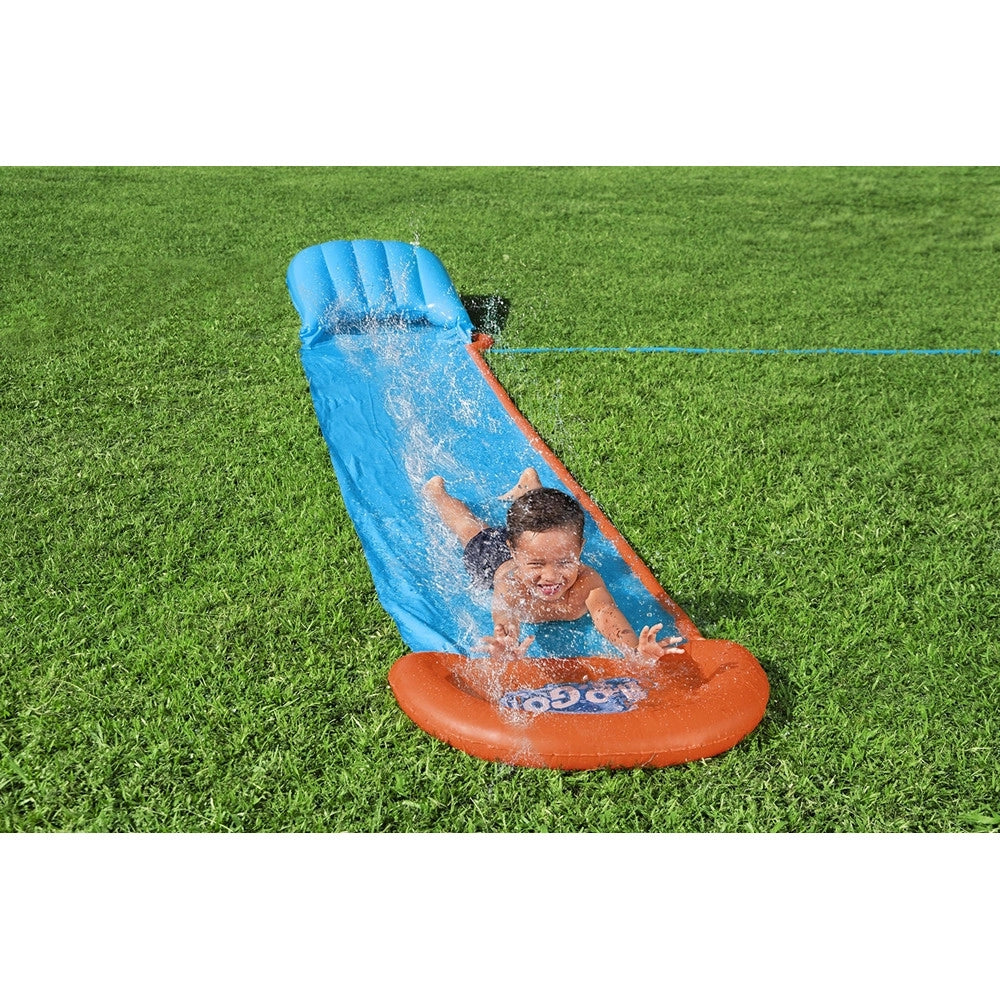 Trade Shop - Scivolo Acquatico Gonfiabile Monoposto 488 Cm Con Spruzzatori D'acqua Per Giardino 52477 -