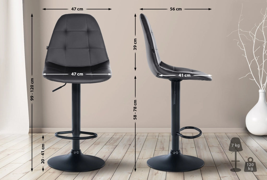 Sgabello bar Elmore ecopelle B 6