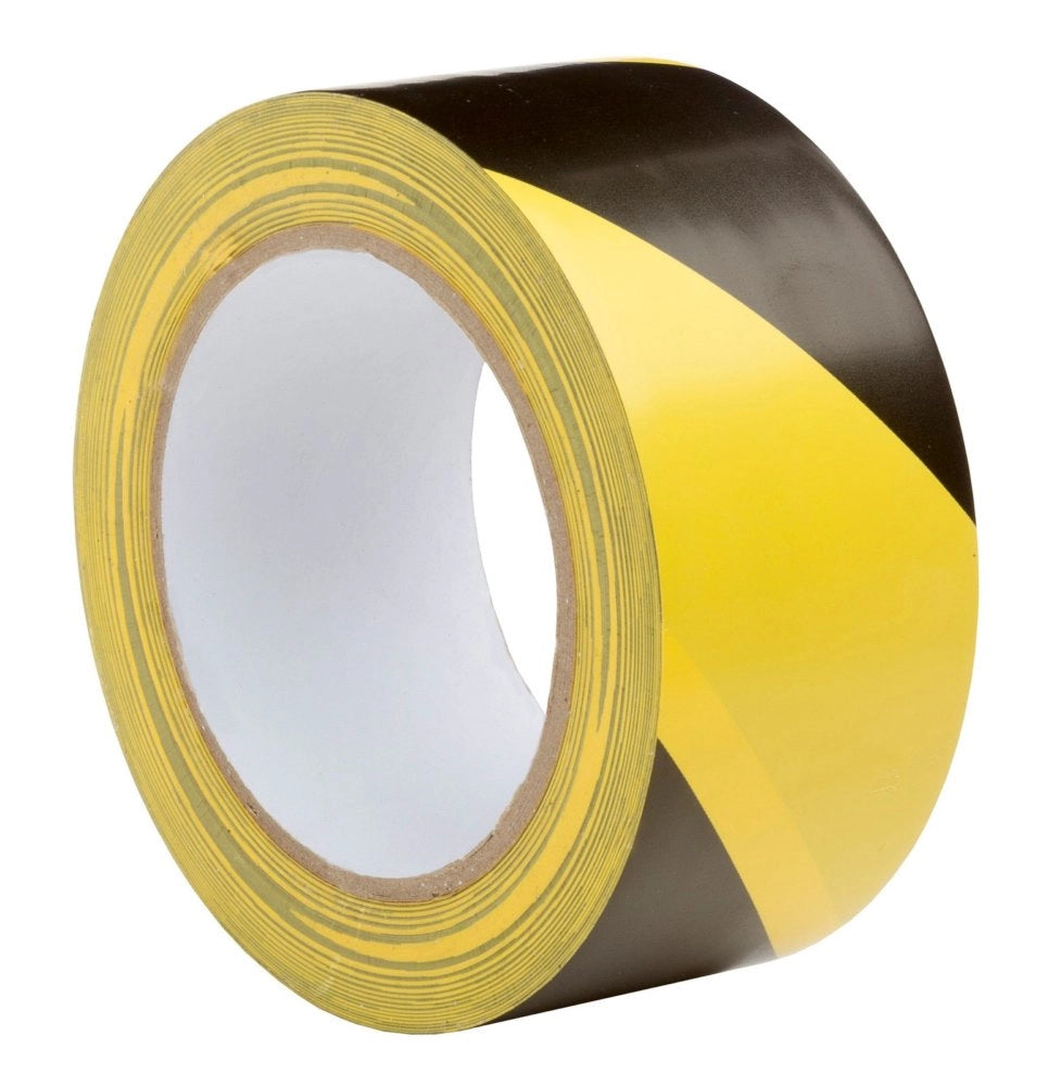 12pz nastro adesivo giallo/nero mm.50x33mt. cod:ferx.19820