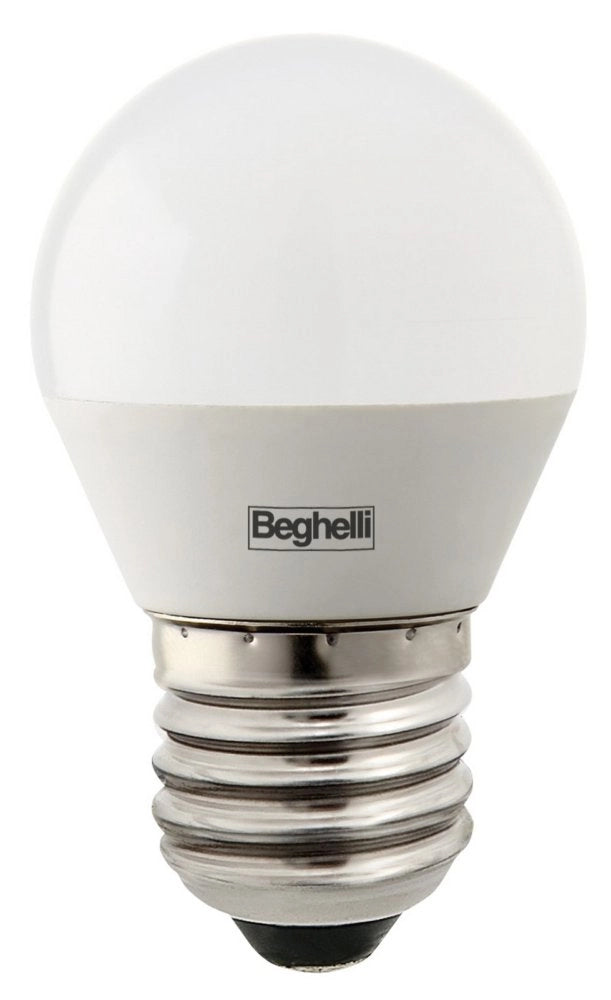 10pz beghelli lampadina a led forma sfera e27 w 5 fredda 6500k cod:ferx.94776