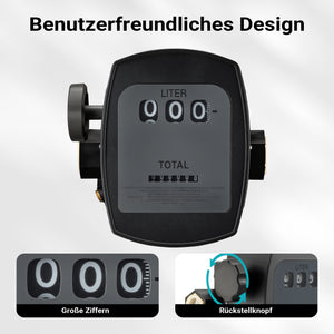 Contatore per pompa gasolio diesel 3 bar 10-60l/min 25,4mm tolleranza 1%