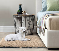 AIO FACTORY 80x120 cm TAPPETO PELOSO ANTISCIVOLO Beige - Tappeto morbido per la casa