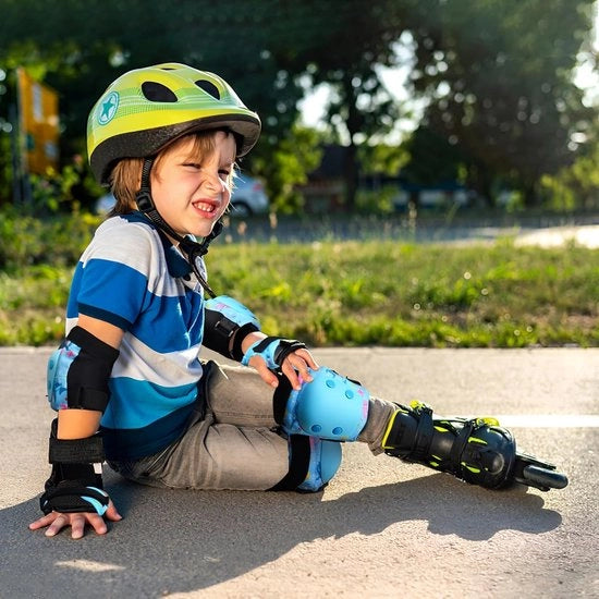 Protezioni ginocchia - Accessori protettivi per inline skater; set di 6 protezioni per bambini