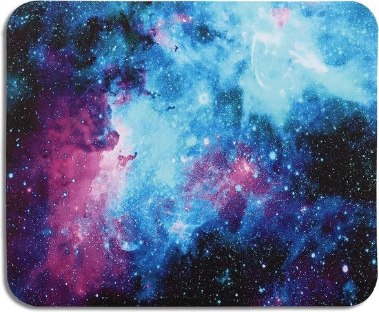 Muismat piccola con motivi Galaxy Star 24 x 20 cm lavabile