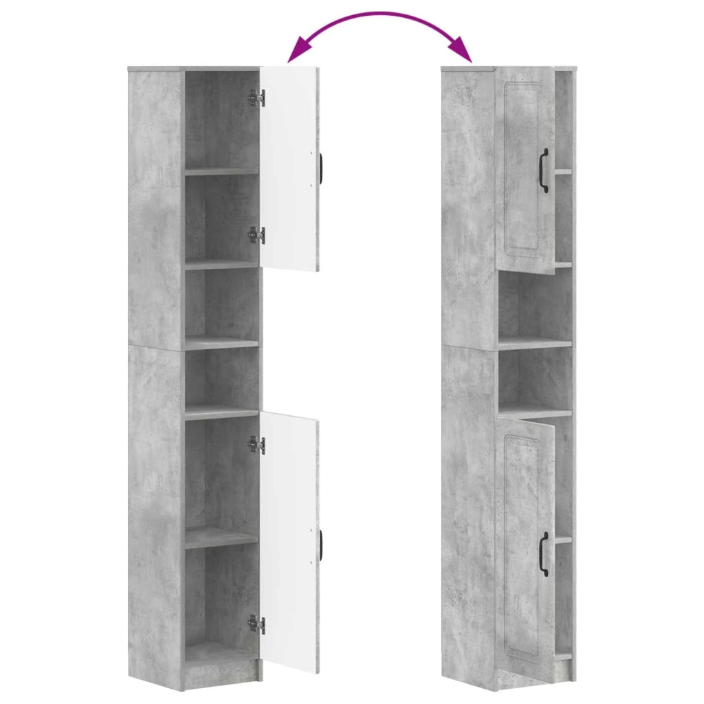 Armadio da Bagno con Ripiano Aperto UTRECHT Grigio Cemento 897698