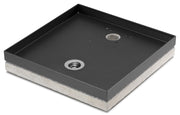 Base Portaciottolo per Fontane 40x40x8 cm in Metallo con Base in Cemento Belfer 42/BSE/10 Antracite