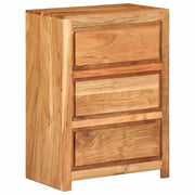 Cassettiera 55 x 33 x 75 cm ampio spazio di archiviazione design contemporaneo ingresso legno massello di acacia marrone miele 02_0056676