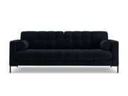 Cosmopolitan Design - Divano "Bali" 4 posti in velluto blu scuro 