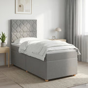 Letto box spring con materasso Grigio Chiaro 90 x 200 cm 3453802