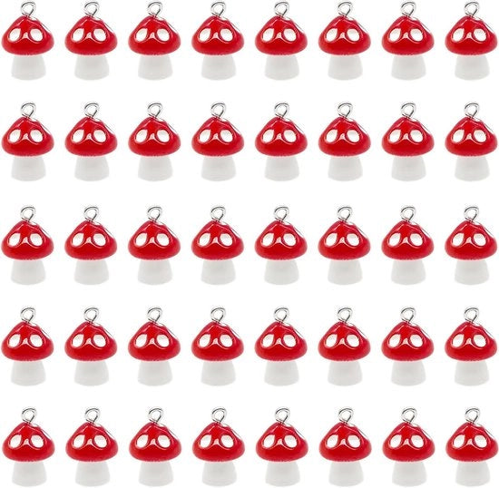 40 hangers a forma di fungo in cera per decorare oggetti di artigianato e gioielleria