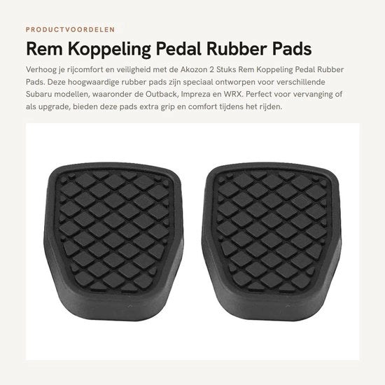Set di remmelli in gomma da 2 pezzi - Adatto per Outback/IMPREZA/Forester - Dimensioni 7,5 x 5,3 cm - Plastica duratura - Progettato per ridurre lo slittamento - Remmelli in gomma