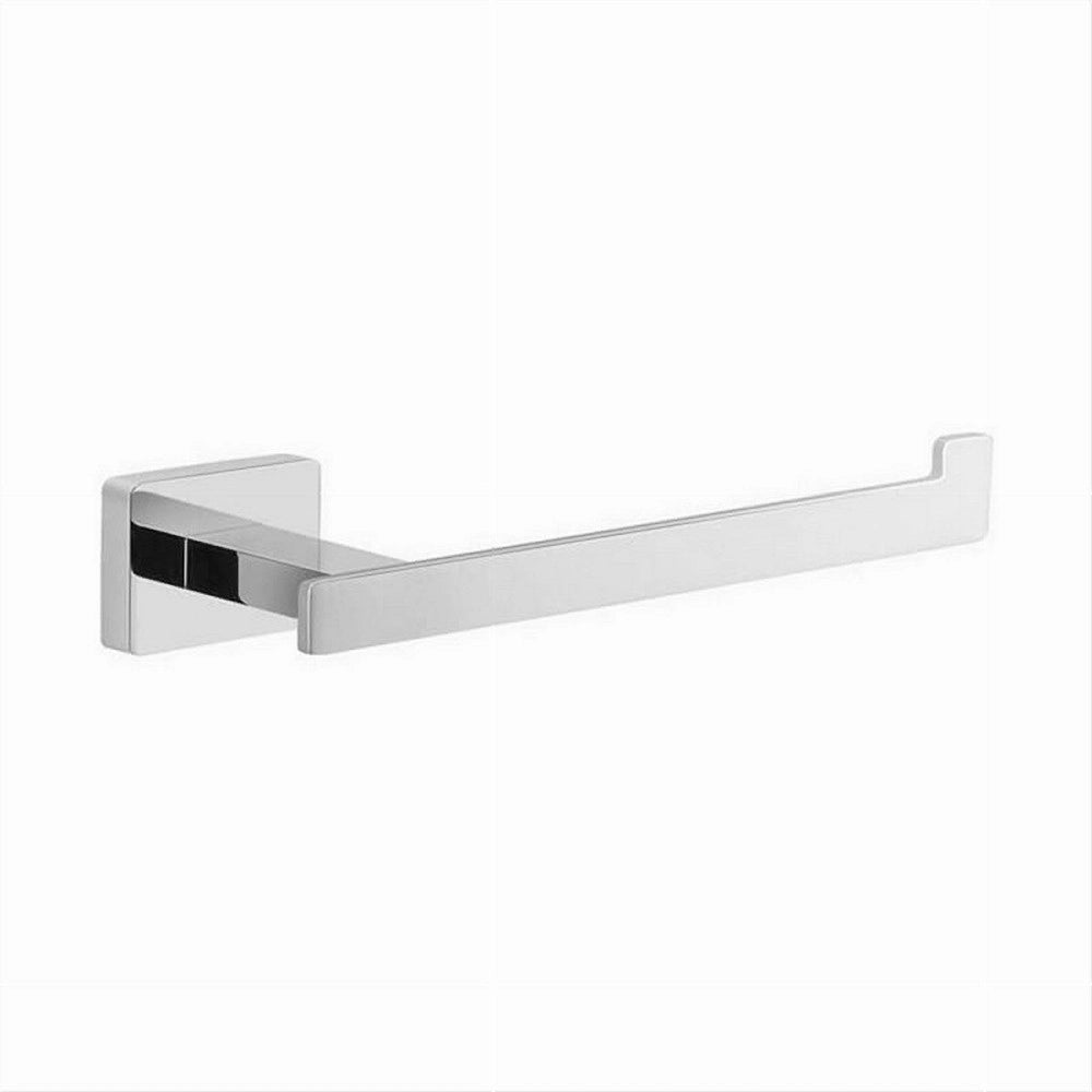 Trade Shop - Porta Rotolo Moderno Da Muro In Acciaio Lucido 18cm Accessori Arredo Bagno 87217 -