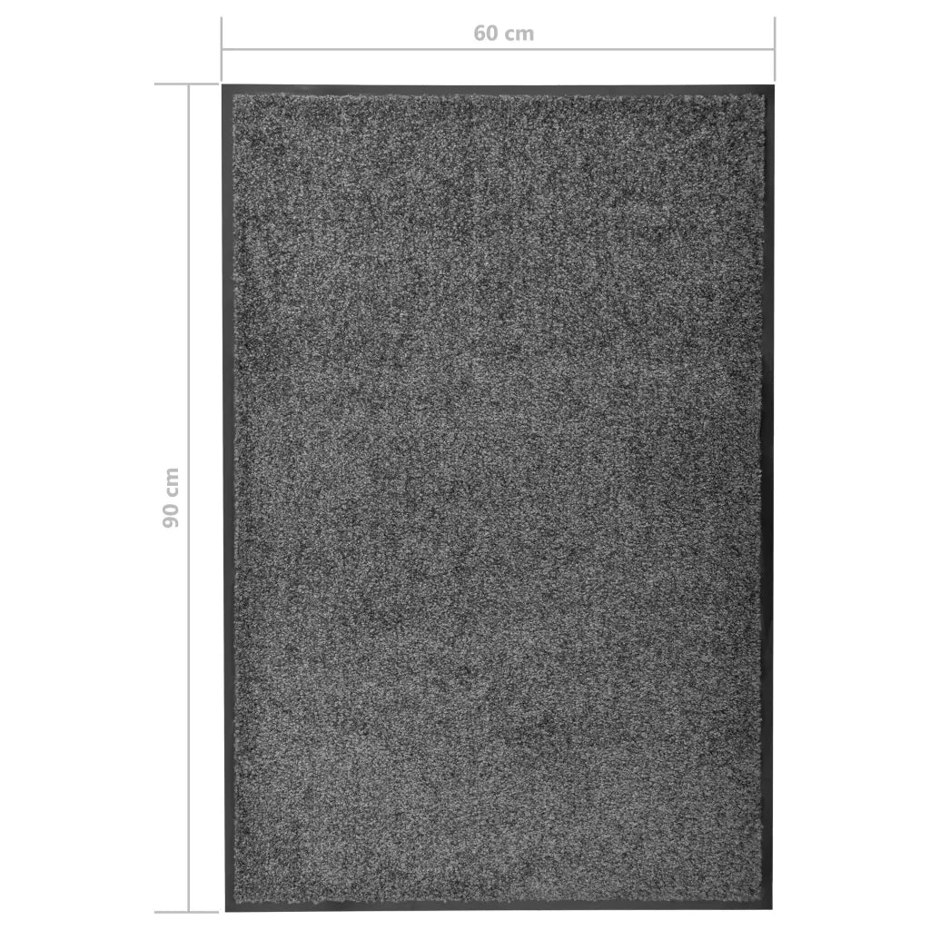 Zerbino | Tappetino Lavabile Antracite 60x90 cm