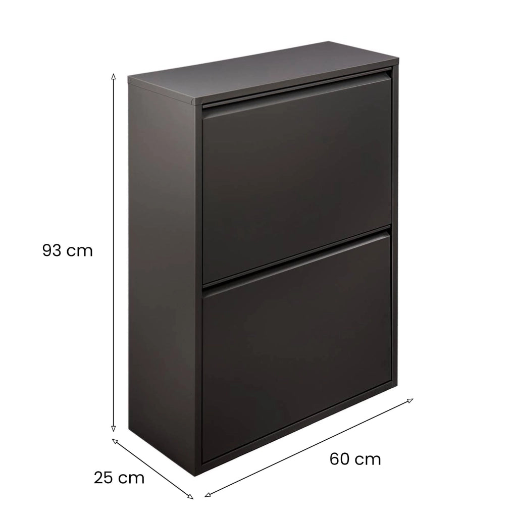 Contenitore per Rifiuti Anukhatun, Pattumiera Capacità 72 (18 per Secchio), 60x25x93h cm Nero
