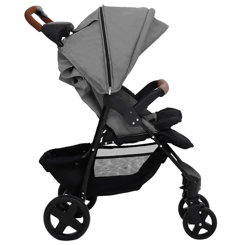 Passeggino 2 in 1 Grigio Chiaro in Acciaio CFW9854330