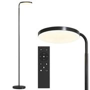 Lampada da terra LED regolabile con telecomando magnetico ¨C zephmum ¨C Nero, metallo