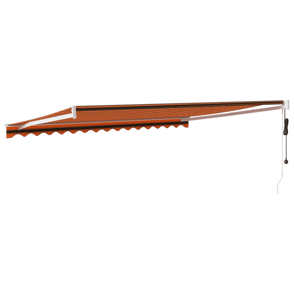 Tenda Sole Automatica Retrattile Arancione e Marrone 4,5x3 m