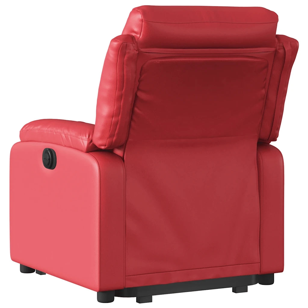 Poltrona Alzapersona Reclinabile Rosso in Similpelle 3205047