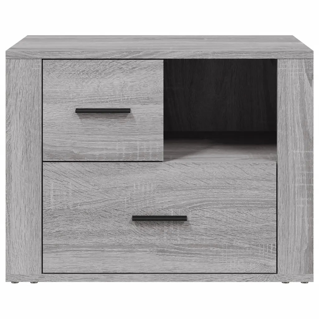 Comodino-Tavolino da notte Grigio Sonoma 60x36x45 cm in Legno Multistrato