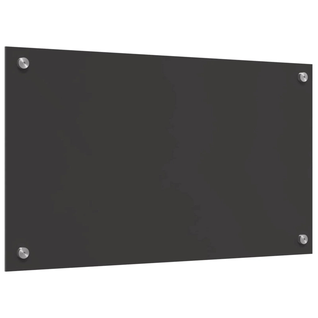 Paraschizzi moderno per cucina 70 x 40 cm resistente al calore facile da installare stile elegante vetro temperato grigio scuro 02_0058447