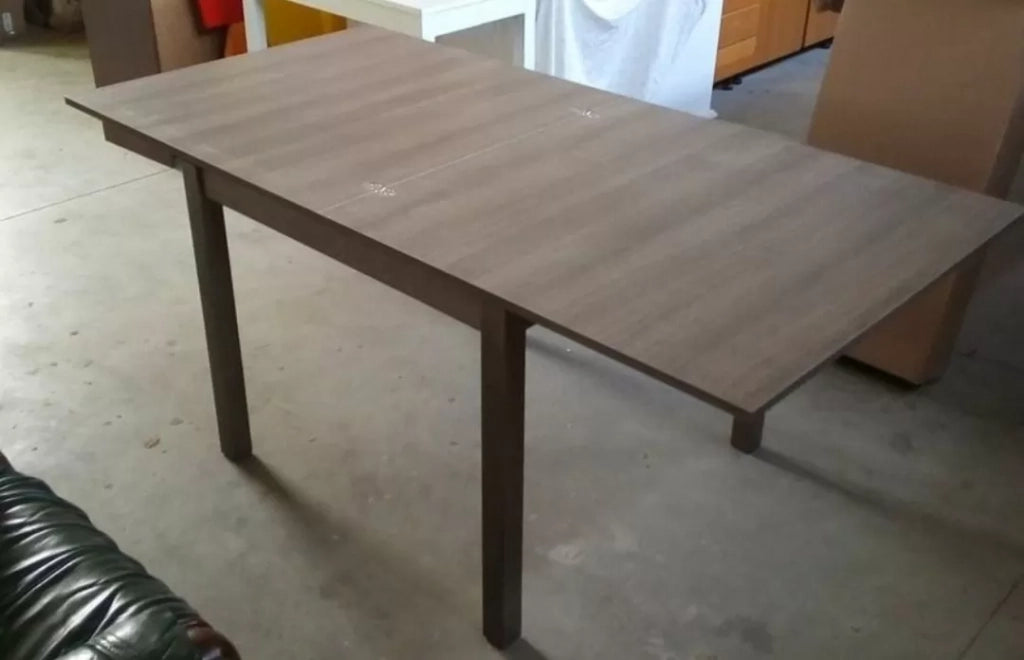 Tavolo moderno a libro rovere grigio 90x90x76h