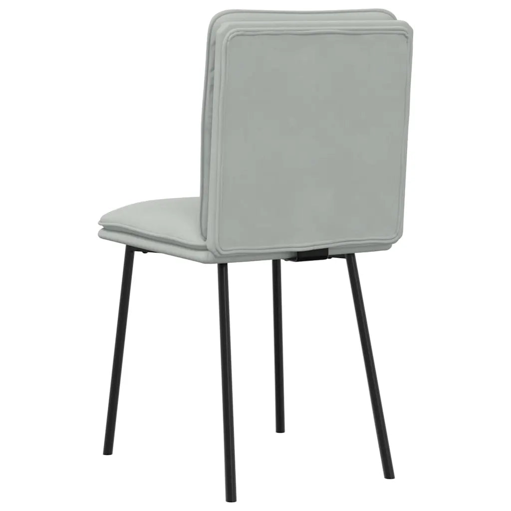 vidaXL Sedie da Pranzo 2 pz Grigio Chiaro in Velluto
