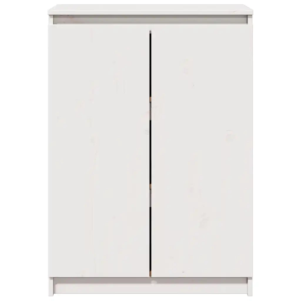 Credenza-Buffet-Armadio da cucina Bianca 60x36x84 cm in Legno Massello di Pino