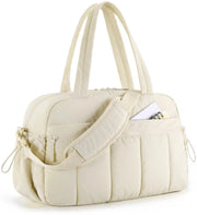 Borsa a mano 40x30x20 - Weekend bag donna - borsa a mano aerea - borsa a mano tasca Ryanair Transavia - Creme